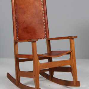 Werner Biermann gyngestol af valnød og kernelæder