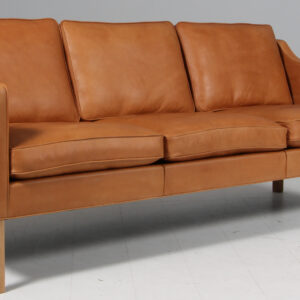 Børge Mogensen tre personers sofa model 2423, nybetrukket anilin læder