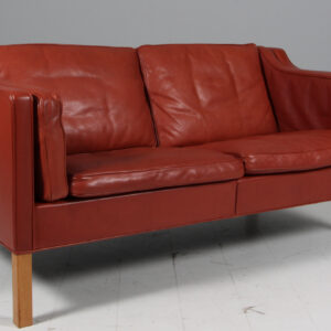 Børge Mogensen. Fritstående to pers. sofa, model 2212. Original betrukket