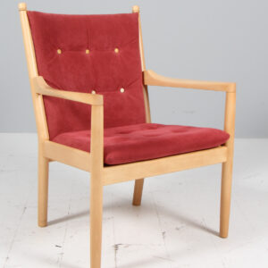 Hans J. Wegner armstol af bøg og alcantara, model 1788