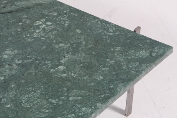 Poul Kjærholm sofabord af stål og grøn marmor. PK61 - Image 6
