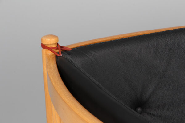 Børge Mogensen tremmesofa af bøg og læder, model 1789 - Image 6