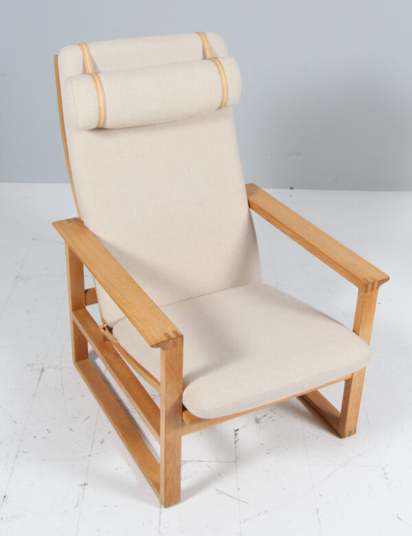 Børge Mogensen slædestol med stel af eg og Hallingdal. Model 2254 - Image 2