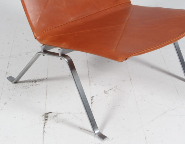 Poul Kjærholm lænestol af stål og anilin læder, model PK22 - Image 7