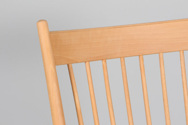 Hans J. Wegner gyngestol med skammel af sæbebehandlet bøg, model J16 - Image 6