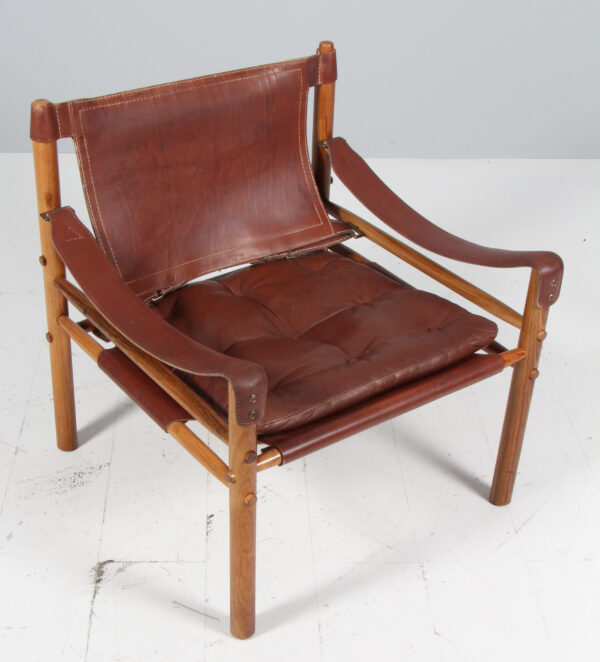 Arne Norell safaristol af palisander og læder, model Scirocco - Image 2