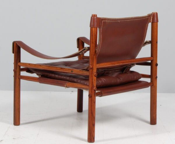 Arne Norell safaristol af palisander og læder, model Scirocco - Image 3