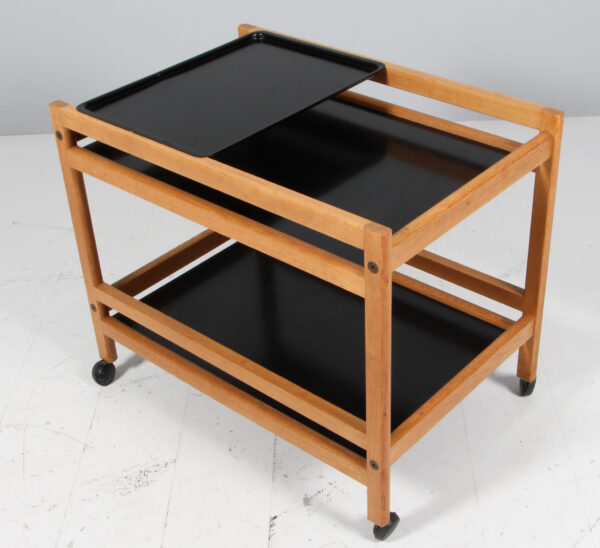 Børge Mogensen rullebord / serveringsvogn af eg, model 5370 - Image 2
