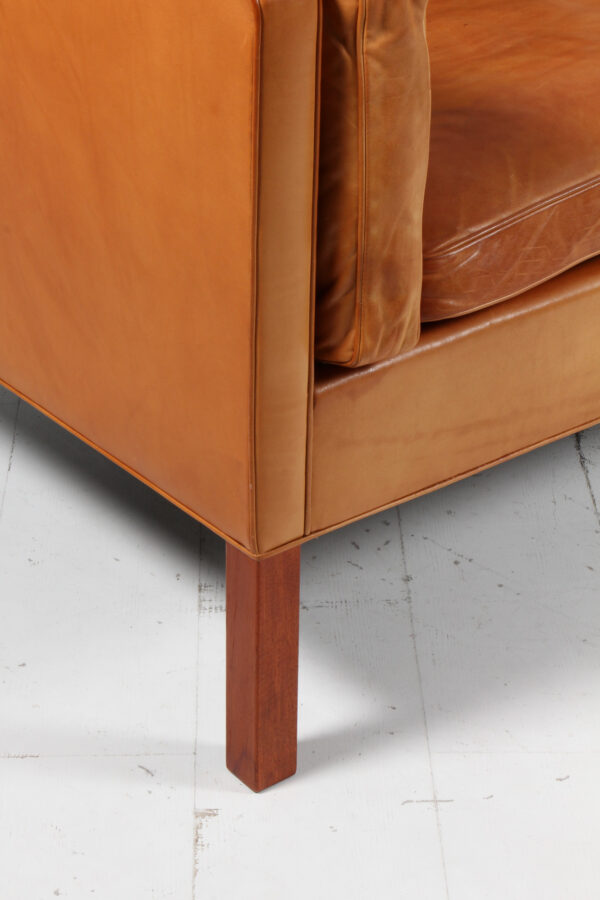Børge Mogensen. Fritstående trepers. sofa, model 2213. Original betrukket - Image 7