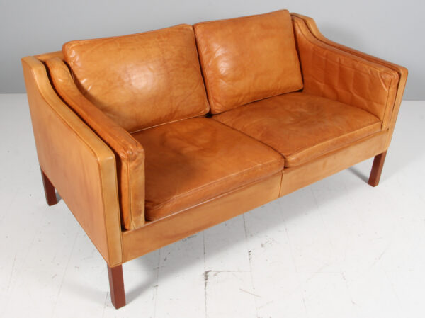 Børge Mogensen. Fritstående to pers. sofa, model 2212. Original betrukket - Image 2