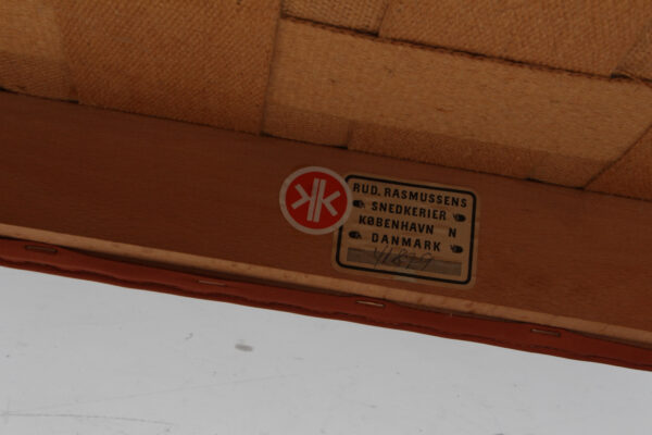 Kaare Klint Øreklapstol af original patineret Niger skind. Model 6212 - Image 3