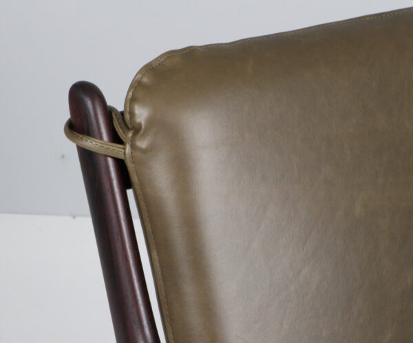 Ole Wanscher. Armstol model PJ112. Palisander og anilin læder - Image 7
