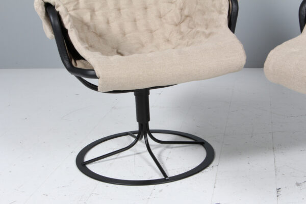 Bruno Mathsson Jetson lænestole, canvas og læder - Image 6