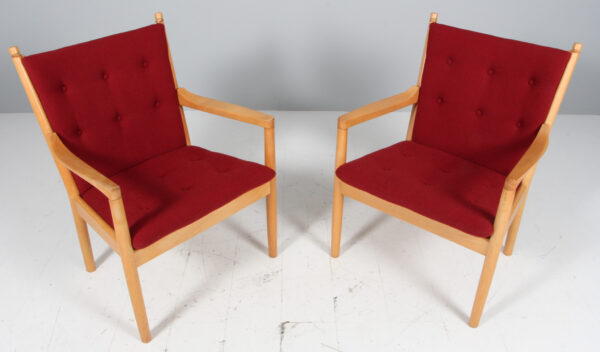 Hans J. Wegner par armstole af bøg og Hallingdal - Image 2