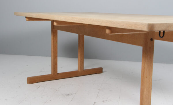 Børge Mogensen Shaker spisebord af massiv sæbebehandlet eg, model 6286 - Image 5