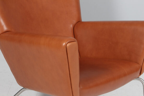 Hans J. Wegner Wing Chair samt skammel, nybetrukket. Walnut Elegance. CH445 - Billede 7