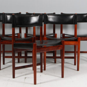 Kurt Østervig sæt på seks stole af palisander, model 411