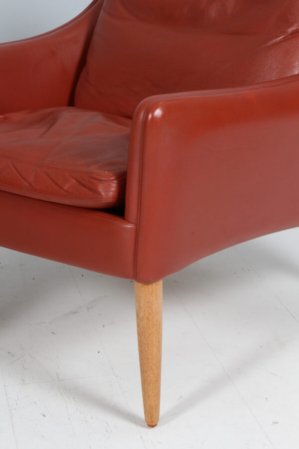 Hans Olsen Lænestole af cognac farvet læder. Model 800 - Billede 7