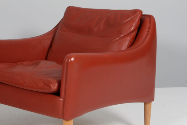 Hans Olsen Lænestole af cognac farvet læder. Model 800 - Billede 6