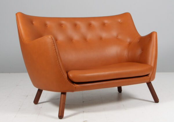Finn Juhl To personers sofa, walnut elegance, model Poet - Billede 2