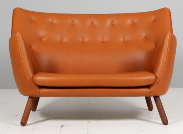Finn Juhl To personers sofa, walnut elegance, model Poet
