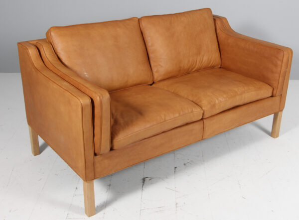 Børge Mogensen. Fritstående to pers. sofa, model 2212. Nybetrukket - Billede 2