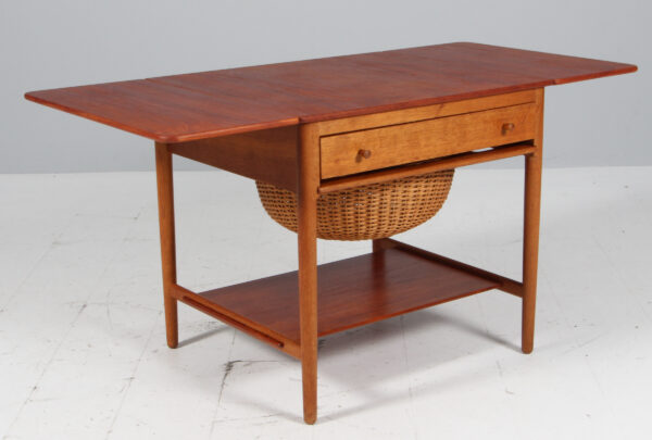 Hans J. Wegner sybord af massiv teak og eg. Model AT33 - Billede 4