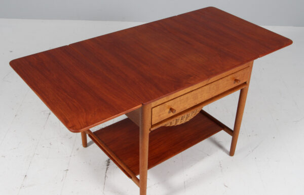 Hans J. Wegner sybord af massiv teak og eg. Model AT33 - Billede 3