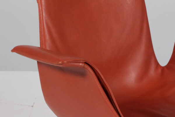 Preben Fabricius & Jørgen Kastholm. ‘Tulip’ lounge chair. Cognac læder - Billede 7