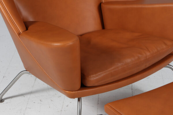 Hans J. Wegner Lænestol med skammel, model Oculus, Walnut elegance - Billede 13