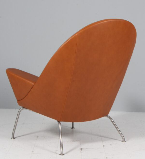 Hans J. Wegner Lænestol med skammel, model Oculus, Walnut elegance - Billede 4