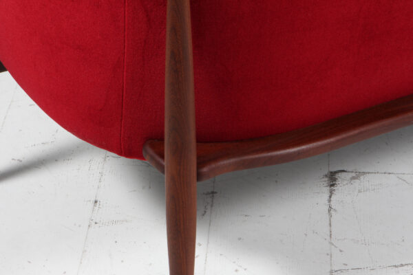 Johannes Andersen for Trensum to personers sofa af teak og velour - Billede 4