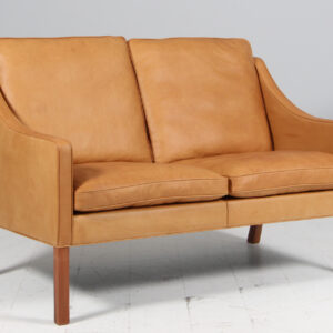 Børge Mogensen. Fritstående to pers. sofa, model 2208. Nybetrukket