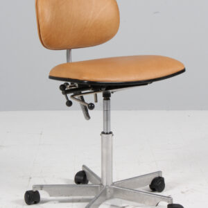 Jørgen Rasmussen Kevi kontorstol, vintage anilin læder