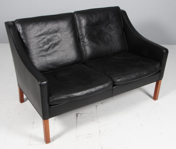 Børge Mogensen. Fritstående to pers. sofa, model 2208. Original betrukket - Billede 2