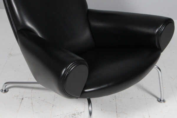 Hans J. Wegner Ox Chair samt skammel, original betrukket - Billede 7