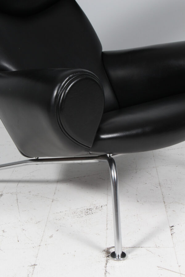 Hans J. Wegner Ox Chair samt skammel, original betrukket - Billede 6