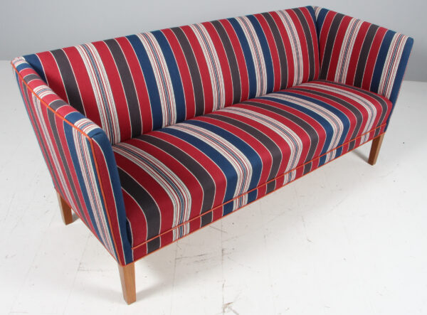 Grete Jalk for Johannes Hansen tre personers sofa, græsk stribet stof - Billede 2