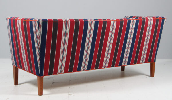 Grete Jalk for Johannes Hansen tre personers sofa, græsk stribet stof - Billede 3