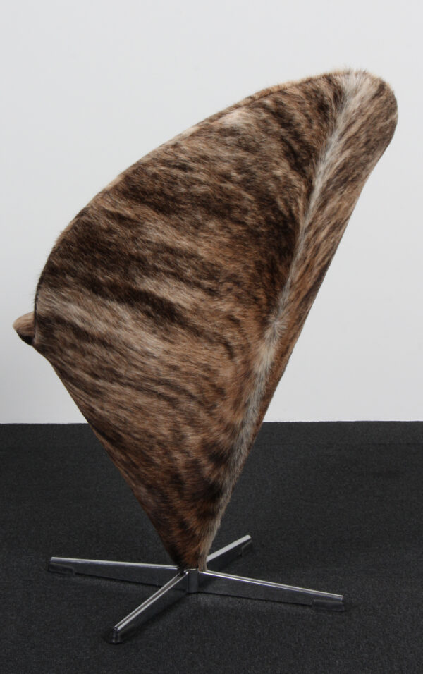 Verner Panton cone chair af læder og skind - Billede 3