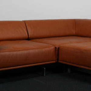 Hannes Wettstein modul sofa M/ chaiselong, model Delphi. Nybetrukket, walnut elegance