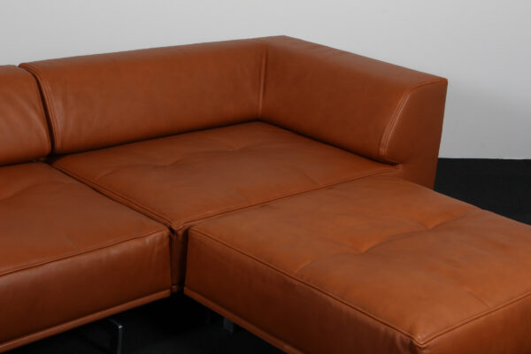 Hannes Wettstein modul sofa M/ chaiselong, model Delphi. Nybetrukket, walnut elegance - Billede 6