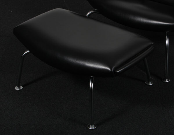 Hans J. Wegner Ox Chair samt skammel, original betrukket - Billede 9