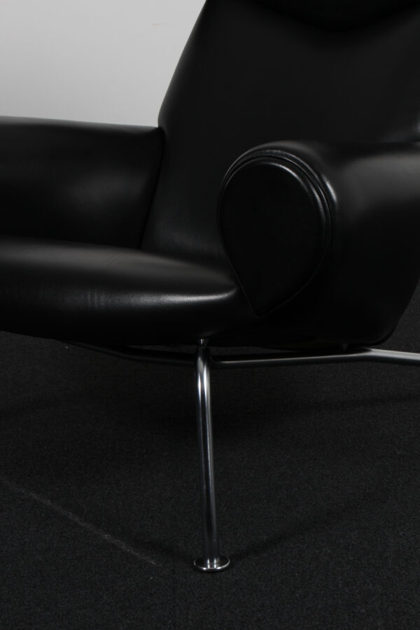 Hans J. Wegner Ox Chair samt skammel, original betrukket - Billede 5