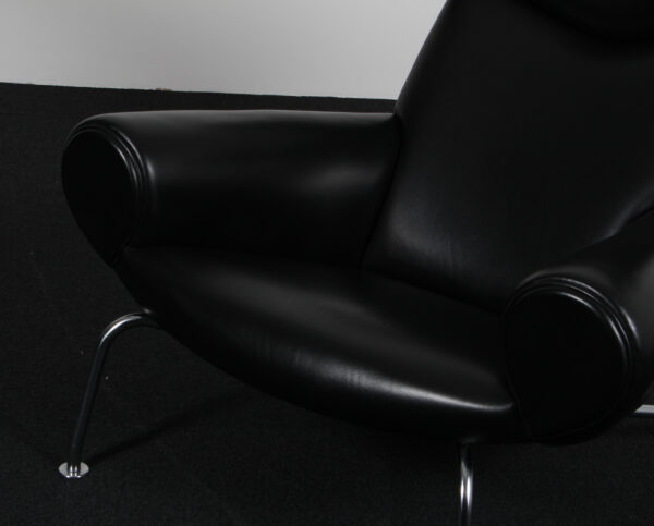 Hans J. Wegner Ox Chair samt skammel, original betrukket - Billede 4