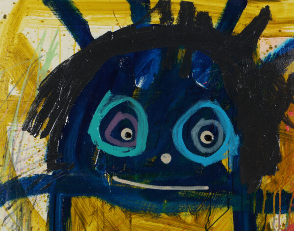 Poul Pava, figurativ komposition. 100x100 - Billede 2