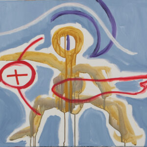 Jesper "Jokeren" Dahl, figurativ komposition. "Surf's up" 80x60