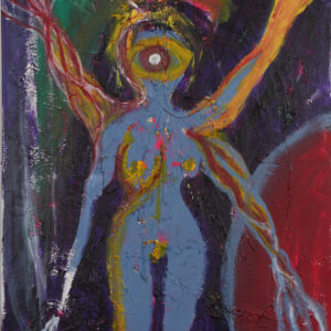 Jesper “Jokeren” Dahl, figurativ komposition. “Modergudinde” 80×100