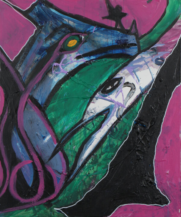 Jesper “Jokeren” Dahl, figurativ komposition. 54×65