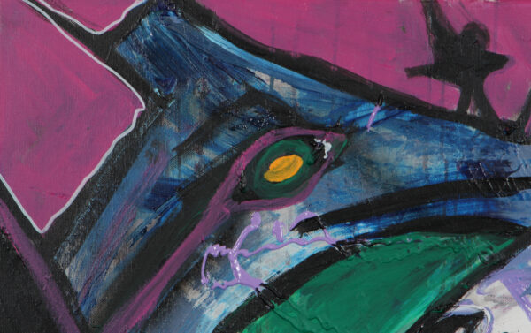 Jesper “Jokeren” Dahl, figurativ komposition. 54×65 - Billede 4
